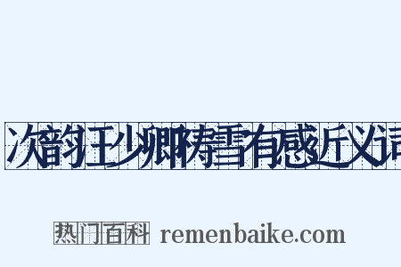 次韵汪少卿祷雪有感近义词是什么意思的图片